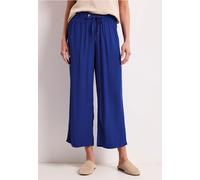 Stoffhose STREET ONE, Damen, Gr. 34, Länge 26, amparo blau, Stoff, 100% Viskose, unifarben, loose fit 7/8-Länge, Hosen Stoffhose, mit Wide Legs (43597168-34) amparo blau