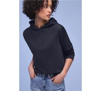 Street One Frauen Hoodie in Unifarbe in Blau, Gr: 44