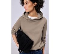 Sweatshirt STREET ONE, Damen, Gr. 46, light terra mocha, Sweatware, 60% Baumwolle, 40% Polyester, unifarben, comfort fit, ohne Ausschnitt, Bündchen, Sweatshirts Sweatshirt, in Unifarbe (21070239-46) l