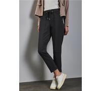 Street One Damen A378518 Hose im Loose Fit, Schwarz, 46W / 28L