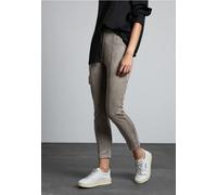 STREET ONE Damen A377896 Hose Im Skinny Fit, Ashen Maple Beige, 46W / 28L EU