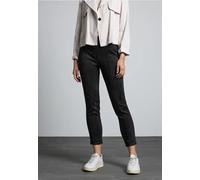 Street One Frauen Hose im Verlours-Look in Schwarz, Gr: 32