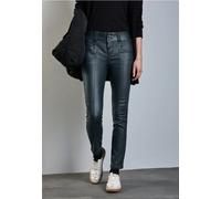 Street One Frauen Hose mit Coating in Grün, Gr: 42