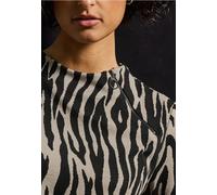 Street One Frauen Jacquard Shirt mit Zipper in Schwarz, Gr: 36