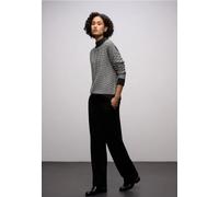 Street One Frauen Jacquard Turtleneck Pullover in Schwarz, Gr: 42