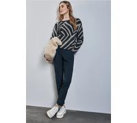 Street One Frauen Jaquard-Pullover in Grün, Gr: 44