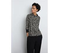 Street One Frauen Jaquard-Shirt in Schwarz, Gr: 38