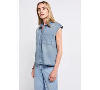 Street One - Jeansbluse im Bleached-Look blau - Gr. - 34