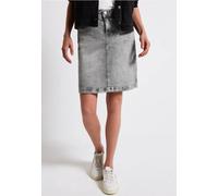 Street One Frauen Jeansrock mit Schmucksteinen in Grau, Gr: 34