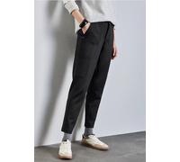 Cargohose STREET ONE, Damen, Gr. 40, Länge 30, schwarz, Stoff, 92% Polyester, 8% Elasthan, unifarben, slim fit lang, Hosen, mit Stretchanteil (14115751-40) schwarz