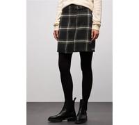 Minirock STREET ONE, Damen, Gr. 38, schwarz, Stoff, 90% Polyester, 10% Polypropylen, unifarben, comfort fit kniefrei, Röcke, mit Karomuster (20459256-38) schwarz