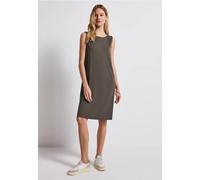 STREET ONE Damen A144583 Kleid in Unifarbe, Nomad Brown, 34