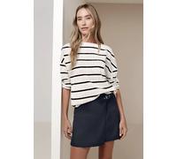 Street One Frauen Knielanger Skort mit Schnalle in Blau, Gr: 46