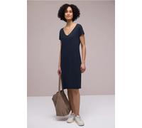 Street One Frauen Knielanges Kleid aus Jersey in Blau, Gr: 42