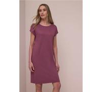Jerseykleid STREET ONE, Damen, Gr. 44, EURO-Größen, schwarz clouded blush, Jersey, 73% Viskose, 24% Polyester, 3% Elasthan, unifarben, normal normal, Rundhals, Bündchen, Kleider Jerseykleid, knielang 