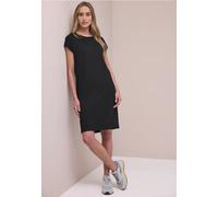 Street One Frauen Knielanges Kleid aus Jersey in Schwarz, Gr: 46