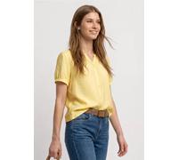 Street One Damen Kurzarm Bluse mit Split Neck und Knöpfen