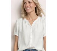 Street One Kurzarm Bluse mit Split Neck und Knöpfen