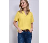 Street One Frauen Kurzarm Bluse mit Turn-Up in Gelb, Gr: 38