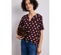 Street One Frauen Kurzarm Bluse mit Turn-Up in Rot, Gr: 34