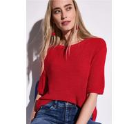 Street One Frauen Kurzarmpullover in Rot, Gr: 34