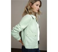 Cordjacke STREET ONE, Damen, Gr. 42, serene grün, Stoff, Obermaterial: 90% Polyester, 8% Polyamid, 2% Elasthan; Futter: 100% Polyester, unifarben, normal normal, V-Ausschnitt, elastischer Bund, Jacken