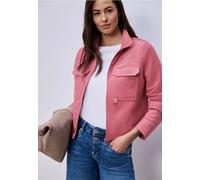 Cordjacke STREET ONE, Damen, Gr. 40, desert berry, Web, 98% Baumwolle, 2% Elasthan, unifarben, normal normal, hoch geschlossener Ausschnitt, abgesteppt, Jacken, in Cord-Optik (87426014-40) desert berr