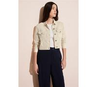 Street One Frauen Kurze Jeansjacke in Beige, Gr: 46