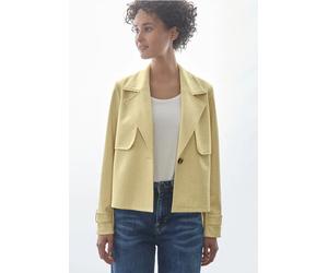 Street One Frauen Kurze Kunstlederjacke in Gelb, Gr: 42