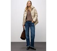 Street One Frauen Kurze Steppjacke in Beige, Gr: 34