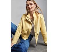 Street One Frauen Kurze Velours-Jacke in Gelb, Gr: 44