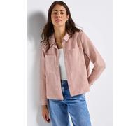 Kurzjacke STREET ONE, Damen, Gr. 40, rosa (faded rose), Stoff, Obermaterial: 100% Polyester; Futter: 100% Polyester, unifarben, normal normal, V-Ausschnitt, Bündchen, Jacken, mit Brusttaschen (6740451