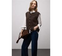 Street One Frauen Kuschelige Weste in Braun, Gr: 44