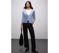 Street One Frauen Kuscheliger V-Neck Cardigan in Blau, Gr: 34