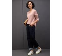 Street One Frauen Kuscheliger V-Neck Pullover in Rosa, Gr: 38