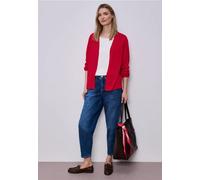 Street One Frauen Langarm Jacke in offener Passform in Rot, Gr: 36