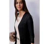 Street One Frauen Langarm Jacke in offener Passform in Schwarz, Gr: 38