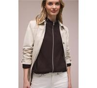 Cardigan STREET ONE, Damen, Gr. 40, espresso braun, Web, 86% Baumwolle, 12% Polyester, 2% Elasthan, unifarben, comfort fit normal, Rundhals, Bündchen, Strickjacken, mit Turtleneck (23015404-40) espres