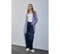 Strickjacke STREET ONE, Damen, Gr. 42, lila (lila dusk meliert), Stoff, 70% Viskose, 30% Nylon, unifarben, normal lang, ohne Ausschnitt, Bündchen, Strickjacken, aus softer Viskose (46076767-42) lila d