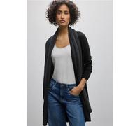 Strickjacke STREET ONE, Damen, Gr. 38, schwarz, Stoff, 70% Viskose, 30% Nylon, unifarben, normal lang, ohne Ausschnitt, Bündchen, Strickjacken, aus softer Viskose (26062006-38) schwarz