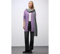 Strickjacke STREET ONE, Damen, Gr. 44, lila (light violet), Stoff, 70% Viskose, 30% Nylon, unifarben, gerade hüftbedeckend, V-Ausschnitt, Bündchen, Strickjacken Strickjacke, verschlusslos (58275830-44