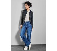Street One Frauen Leder-Look Jacke in Blau, Gr: 34