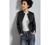 Street One Frauen Leder-Look Jacke in Schwarz, Gr: 34