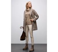 Street One Frauen Leder Look Leggings in Beige, Gr: 42