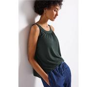 Street One Frauen Leinen-Look Sommertop in Grün, Gr: 34