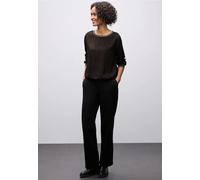 Street One Damen 3412326 Leo Bluse mit Tapedetails, Darkest Brown, 42