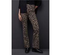 Street One Frauen Leo Bootcut Hose in Braun, Gr: 32