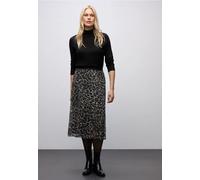 Street One Frauen Leo Mesh-Rock in Beige, Gr: 40