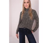 Street One Frauen Leo-Shirt in Braun, Gr: 44