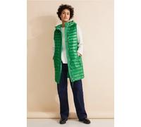 Street One Frauen Long Kapuzen Steppweste in Grün, Gr: 44